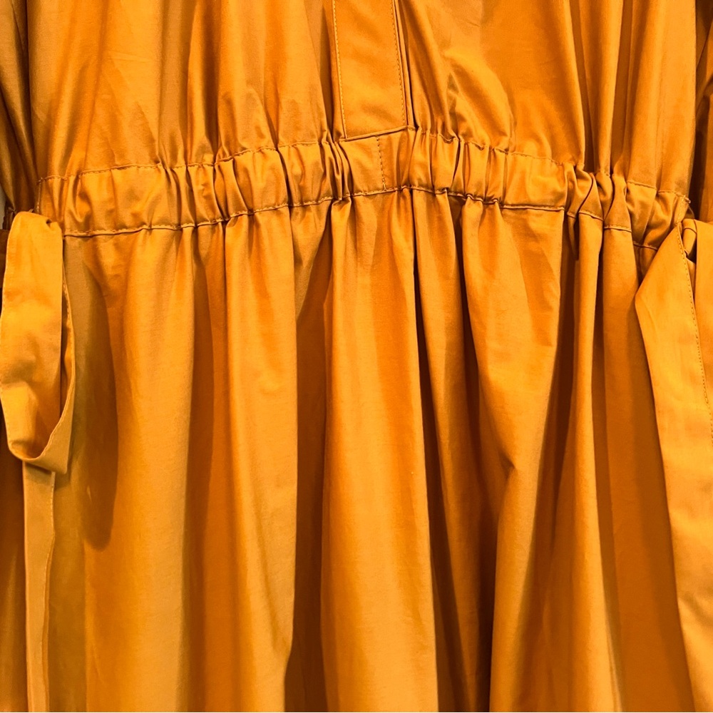 NEW Maeve Cinched Waist Cotton Maxi Shirt Dress Anthropologie Cedar, Medium, NWT - Picture 7 of 15